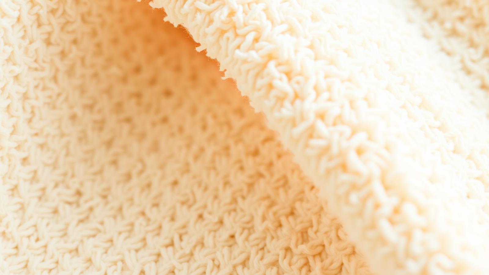 Close-up of combed cotton terry weave